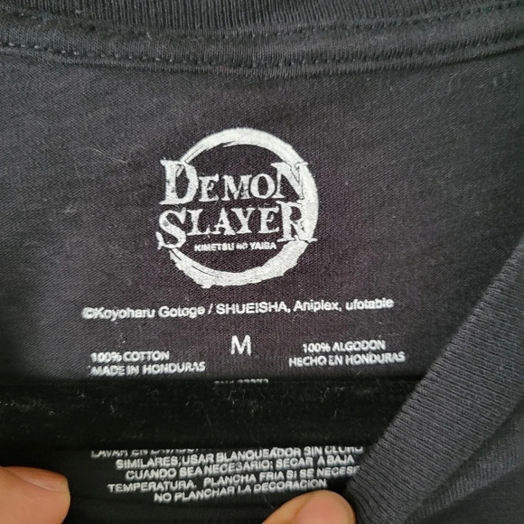Demon Slayer Black Anime‎ Front Print T-Shirt Size M - Picture 2 of 6